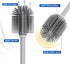 Toilet Brush and Holder Set, Silicone Toilet Bowl Cleaner Brush for Bathroom & RV Cleaning, Space Saving Design