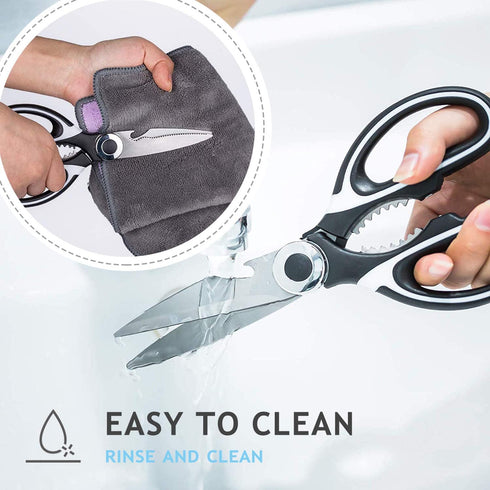 RageCraft Kitchen Shears, 2-Pack Heavy Duty Dishwasher Safe Scissors for Chicken, Poultry, Meat, Fish, Vegetables