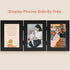Golden State Art 4x6 Triple Picture Frame, Trifold Hinged Photo Frame with Real Glass for Desk Top Collage
