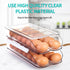 Automatic Rolling Egg Holder for Fridge, Stackable Container with Lid, Clear Plastic Egg Dispenser, Bin & Tray (1 Tier)