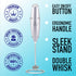 Zulay Kitchen Powerful Double Whisk Milk Frother Handheld - Foam Maker with Stand for Coffee, Latte, Matcha