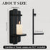 SUJUN Set 2 Rustic Candle Holder of Vintage Black Wooden Wall Sconces for Fireplace, Bedroom & Living Room Farmhouse