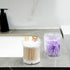 SheeChung 2 Pack Qtip Holder - Stackable Plastic Apothecary Jars with Storage Lids for Bathroom Organization (10oz)