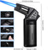 Butane Torch Lighter, Refillable Adjustable Jet Flame, Multipurpose Outdoor Windproof Cooking Torch (Butane Not