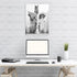 Funny Horse Bathroom Canvas Wall Art, Black and White Horse Sitting on Toilet Artwork, 12" x 16" Ready to Hang