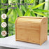 Countertop, 3 Counter, Bread Box for Kitchen Double Layer Bamboo Bread Storage Container for Homemade Bread, Roll Top