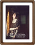 6x8 Picture Frame Natural Walnut Wood with Mat for 5x7, Original Natural