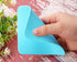 Mini Skater 3pcs 10x10x0.2CM Bar Coasters Square Silicone Coasters for Drinks Beverage Coffee Table Tea Coaster (Blue)
