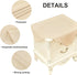 2 Pack 24x24 Inch Wolkemer Small Square Beige Tablecloth Washable Fabric Table Cover for Nightstand End Bedside Table