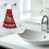 Boccsty Christmas Tree Truck Fingertip Bath Towels, 2 Pcs Red Black Plaid Tartan Kitchen Hand Towels