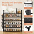 6 24-30 Closet, LANTEFUL Tier Shoe Rack, Shoe Organizer Storage for Pairs Shoe and Boot, Long Shoe Shelf with Hook