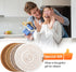 8 Set OIAHOMY Pcs Coasters with Holder for Beer, Coffee, Woven Cotton Coaster for Table Decor for Kitchen, Bar, Dining