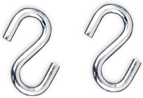 WALLNITURE Heavy-Duty Small S Shaped Utility Hooks, Chrome Finish, Pack of 2