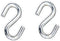 WALLNITURE Heavy-Duty Small S Shaped Utility Hooks, Chrome Finish, Pack of 2