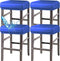 ANWUCHEN Stool Covers Rectangle,4 Pack Stretch Waterproof PU Rectangle Bar Stool Covers Elastic