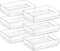 SMARTAKE 6 PCS Clear Plastic Drawer Organizers Set, Non-Slip Large Size Trays for Makeup, Office, Kitchen