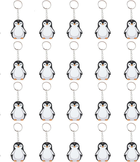 40 Pack Penguin Keychains, Polar Arctic Winter Animals Party Favors for Birthday Gifts