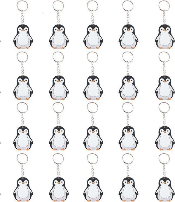 40 Pack Penguin Keychains, Polar Arctic Winter Animals Party Favors for Birthday Gifts