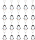 40 Pack Penguin Keychains, Polar Arctic Winter Animals Party Favors for Birthday Gifts