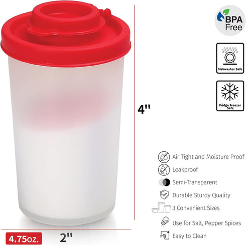 SIGNORAWARE Salt and Pepper Shakers Set of 2, Moisture Proof Large Shaker for Camping, Kitchen, Travel