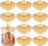 Tessco for you Tessco 12 Pcs Yogurt Jar Lids Bamboo Wood with