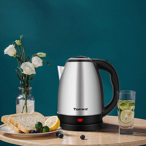 TOPWIT 2.0L Electric Kettle, BPA-Free Stainless Steel Hot Water Kettle with Fast Boil, Auto Shut-Off & Boil Dry