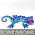 ZOOCRAFT Glass Gecko Figurine, Blue Miniature Hand Blown Lampwork Animal Statue Decor