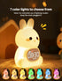 MASHI Bunny Alarm Clock, Toddler Sleep Training Clock with Sun & Moon, Sleep Sound Machine, Night Lights, Alarm Clock