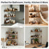 Snuvid 3-Tier Counter Countertop Bathroom Organizer, Wooden Corner Shelf for Vanity Skincare & Makeup, Storage