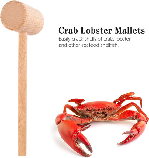 Hammer 3Pcs Wooden Crab Mallet for Chocolate, Mini Wooden Multi-Purpose for Kids Toys Crab Lobster Mallets