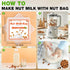 CARBLIN 32 Oz 2 Pack 2 1 Glass Milk Bottles, Scale Mark Drinking Jug with Nut Milk Bags& Airtight Screw Lid & Silicone