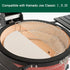 2-Pack,White Half-Moon Ceramic Heat Deflector Plates for Kamado Joe Classic I, II, III,Big Green Egg BBQ Accessories