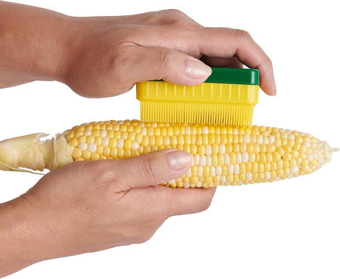 HIC Kitchen Corn Cleaning Brush & Vegetable Scrubber with Dual-Textured Bristles