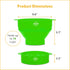 The POPCO Silicone Popcorn Popper, Collapsible Microwave Maker, Large 15 Cup Capacity, Green