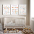 Pennclys 16x24 Inch Set 3 Kids Playroom Wall Art Decor Nursery ABC Alphabet Poster Play Room Canvas Wall Decor Toddler