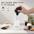 SHANGSKY Milk Frother Handheld with Stand, Battery Operated Coffee Frother for Cappuccino, Latte, Hot Chocolate, 17 oz