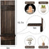 Treory Set 2: Set 15.7"x5" Candle Sconces of Farmhouse Wall Candle Holder, Black Walnut Wood Wall Sconces