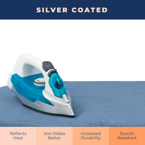 Ironing Board Cover and Pad, Extra Thick Heavy Duty 4 Layers, Non Stick Scorch and Stain Resistant 15x54 inch