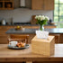 Countertop Hand Towel Box Cover Compatible with Kleenex Disposable Paper Hand Towels, Bamboo Wood Hand Towel Holder