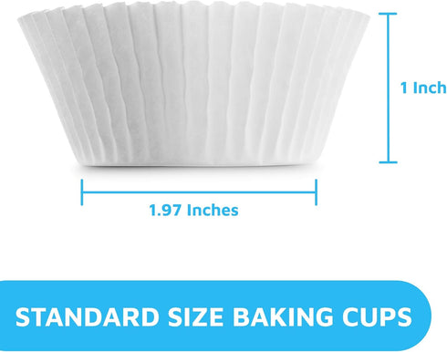 MontoPack White Cupcake Liners, 400 Standard Size Baking Cups, Greaseproof Muffin Liners for Desserts