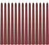 14 Pack Dark Red Taper Candles, 12 Inch Tall 3/4 Inch Thick, Burn 10 Hours (Burgundy)