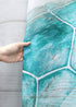 SUMGAR Blue Ocean Shower Curtains Set with Hooks - Teal Sea Turtle Bathroom Stall RV Decoration, 72 x 72 inch