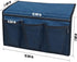 Gloppie Bedside Organizer Caddy with Pockets, Remote Holder, Blue Bedside Pocket Storage for Table Cabinet