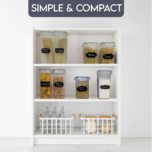 Kitchen Pantry Organizers and Storage - Airtight Food Storage Container Set, 14 Pcs BPA Free Plastic Dry Food Canisters