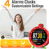 7-Day Programmable 4 MOMILLA Kids Alarm Clock for Bedrooms, Colorful Display Alarms, Visual Timer with White Noise