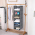 MAX Houser 6 Tier Shelf Hanging Closet Organizer, Foldable Hanging Shelf with 2 Sturdy Hooks for Storage (Grey)