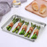 TeamFar Toaster Oven Pan with Rack Set, 10.5’’ x 8’’ Stainless Steel Baking Pans with Cooling Rack Set of 4