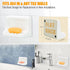 4x4 Inch Shower Wall Soap Holder & Ceramic Soap Dish - Fits & Any Tile Walls, Heavy-Duty Flat-Back Design with Drainage
