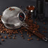 Home Coffee Bean Roaster Tool - CAFEMASY Portable Stainless Steel Roasting Pan with Thermometer for Outdoor Baking