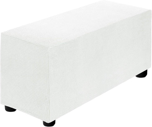 uxcell Stretch Ottoman Cover Rectangular Oversized Square Ottoman Slipcover with Elastic for